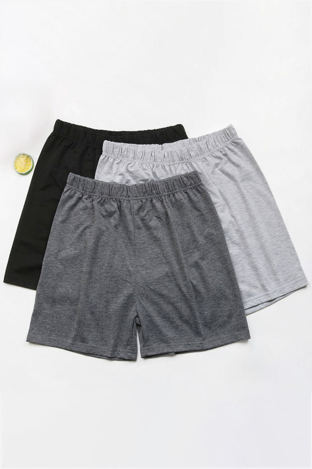 VILLA ACTIVE 3-Pack Elastic Waist Shorts