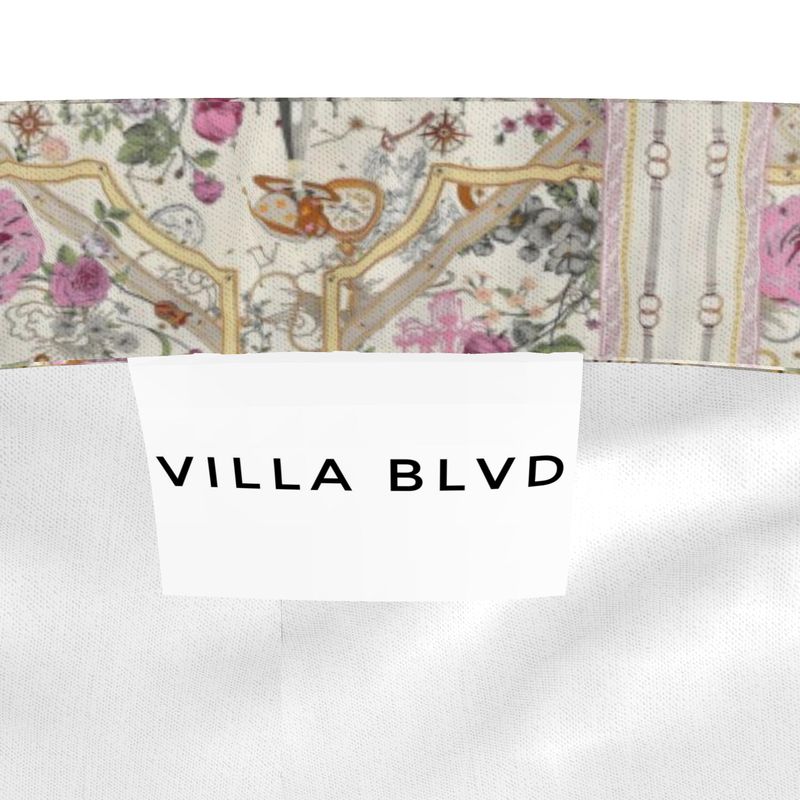 Villa Blvd Silk Fleur Carrée Pajama Shorts