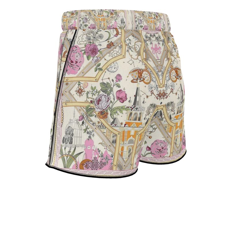 Villa Blvd Silk Fleur Carrée Pajama Shorts