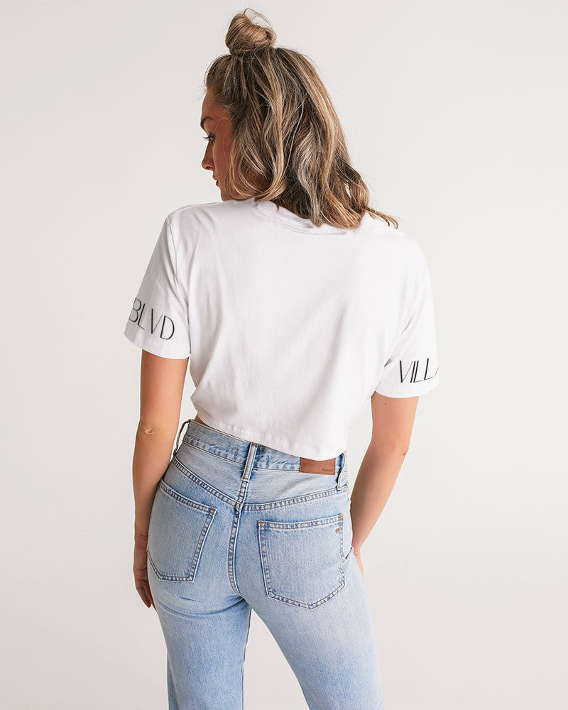 Villa Blvd Signature Twist-Front Cropped Tee