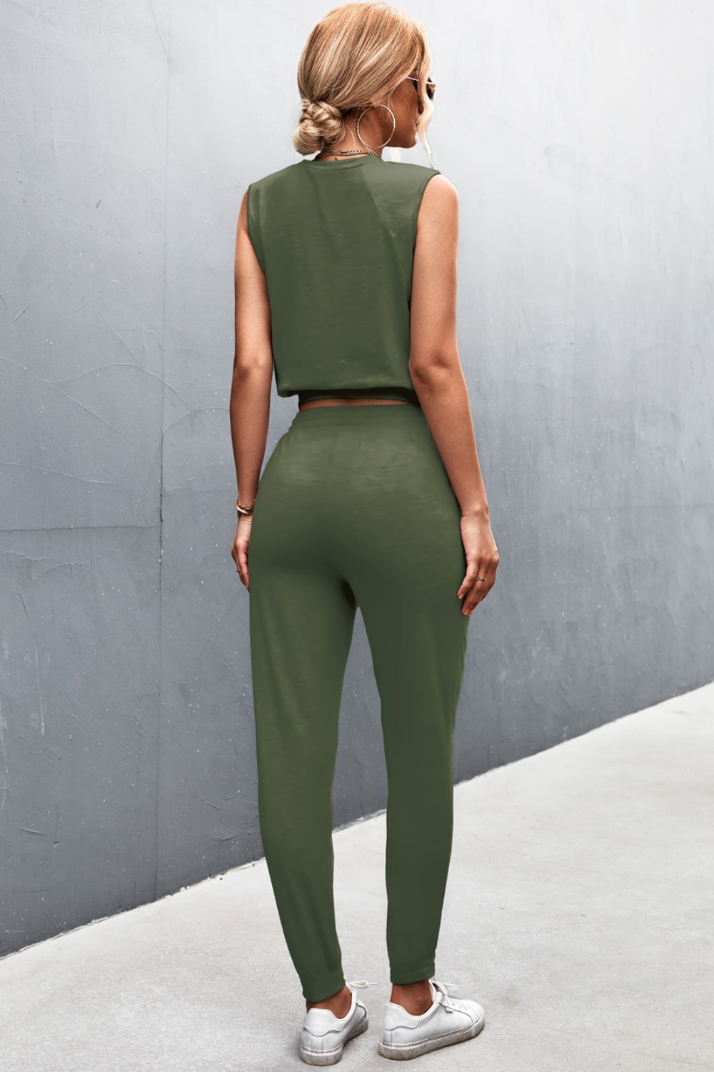 Villa Blvd Sleeveless Top and Joggers Set ☛ Multiple Colors Available ☚