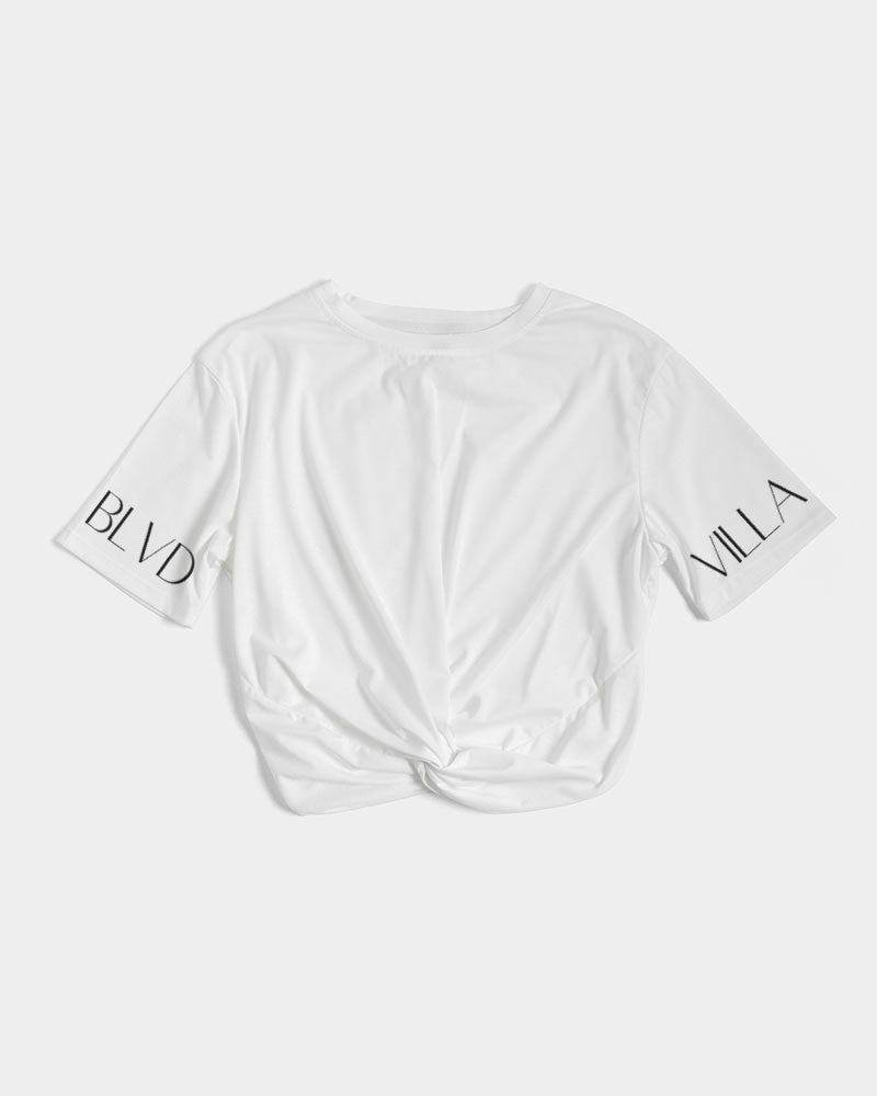 Villa Blvd Signature Twist-Front Cropped Tee