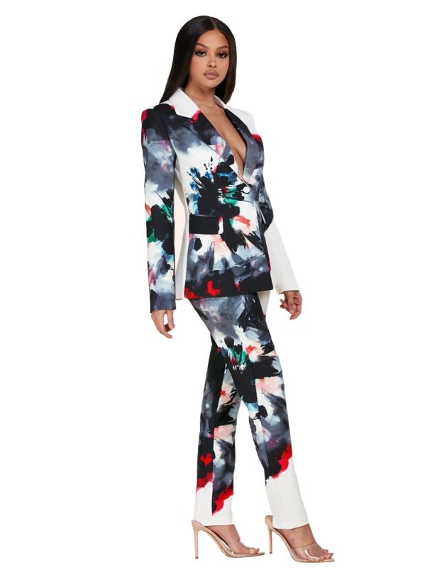 Villa Blvd Abstract Origin Blazer + Pants Set