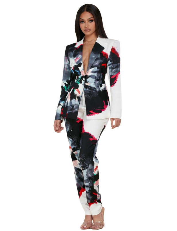 Villa Blvd Abstract Origin Blazer + Pants Set