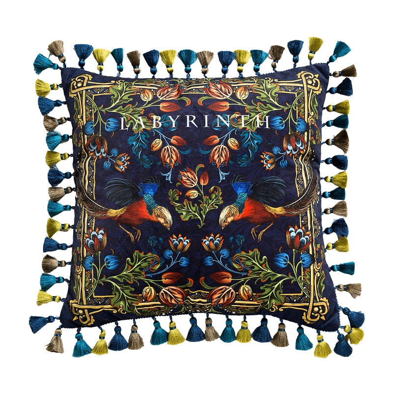 Villa Blvd Retro Labyrinth Cushion Cover ☛ Multiple Colors Available ☚