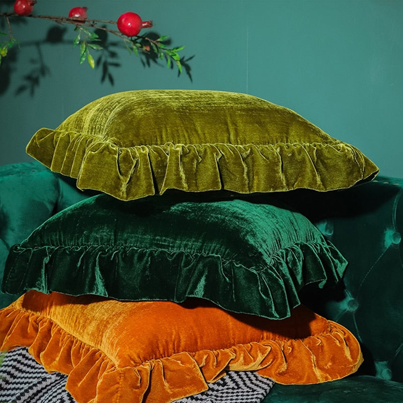 Villa Blvd Ruffles Cushion Covers ☛ Multiple Colors Available ☚