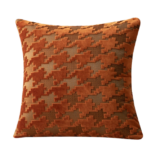 Villa Blvd Houndstooth Velvet Cushion Cover ☛ Multiple Colors Available ☚