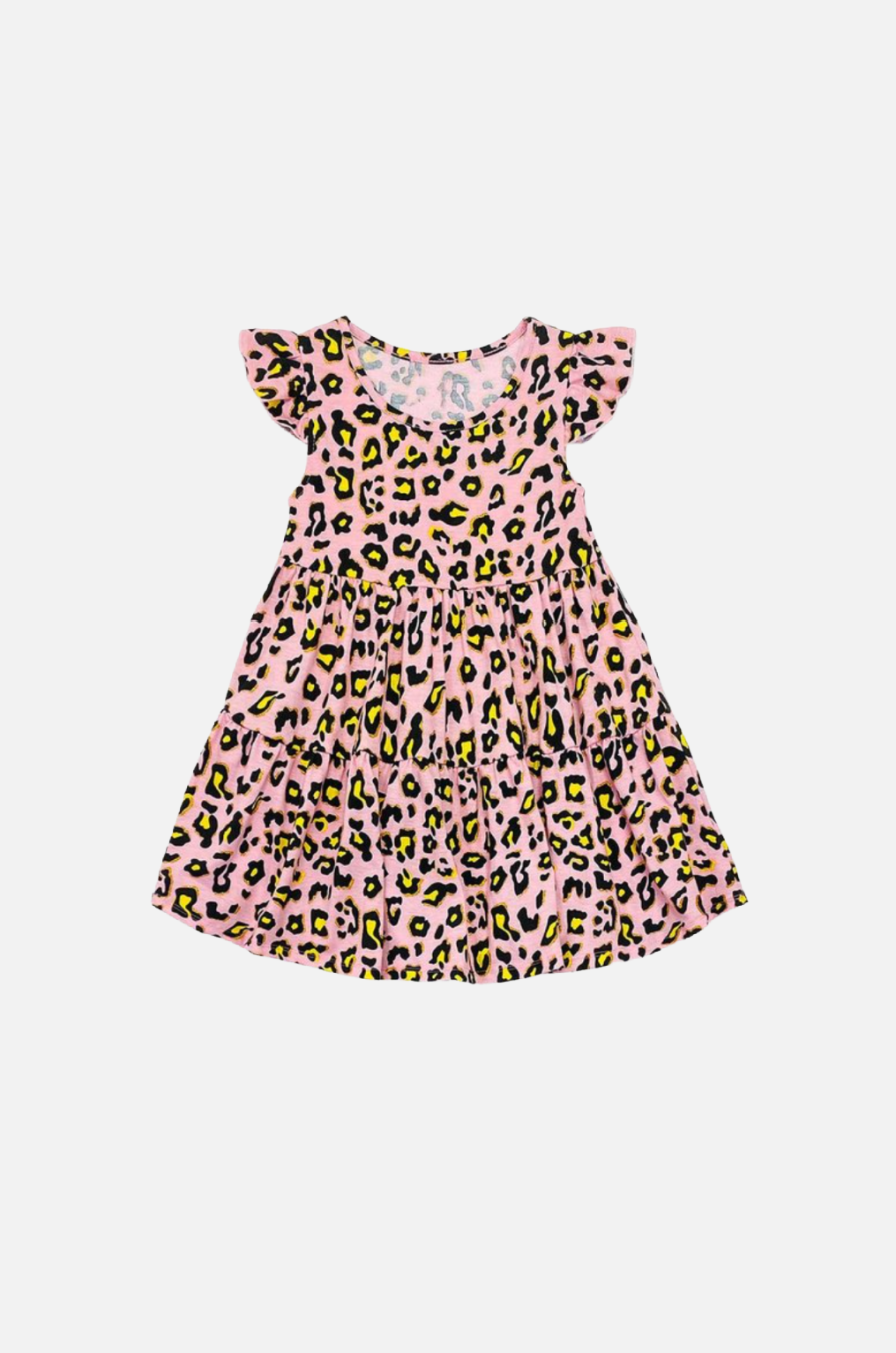 Villa Blvd Girls Pink Leopard Dress