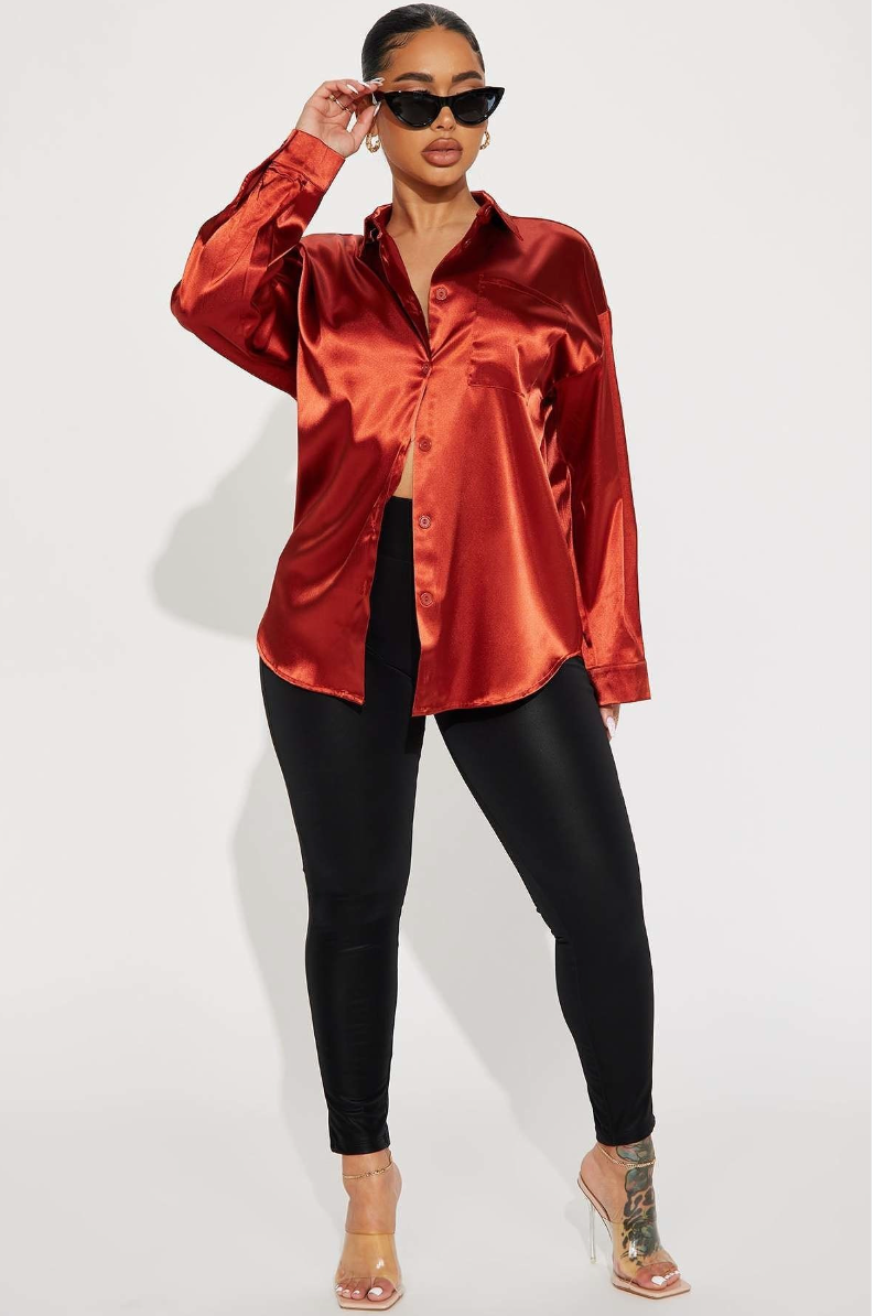 Villa Blvd Nothing But Satin Shirt ☛ Multiple Colors Available ☚