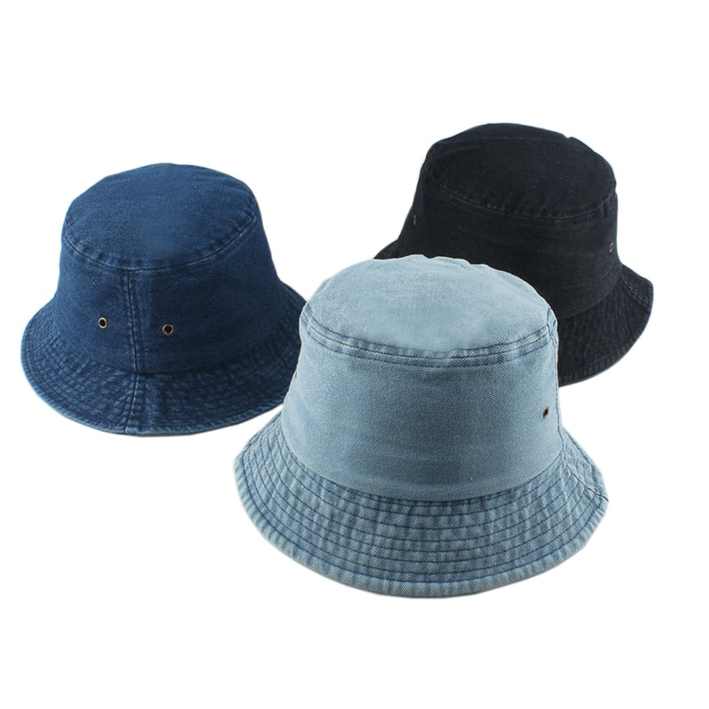 Villa Blvd Denim Bucket Hats ☛ Multiple Colors Available ☚