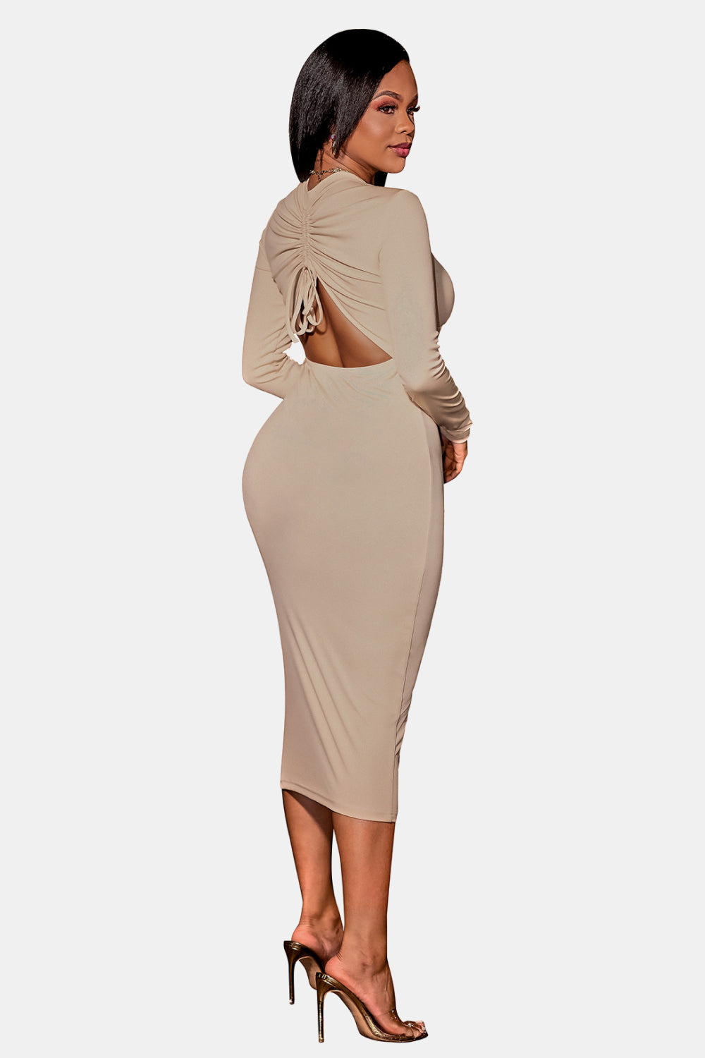 Villa Blvd Zip Up Backless Drawstring Dress ☛ Multiple Colors Available ☚