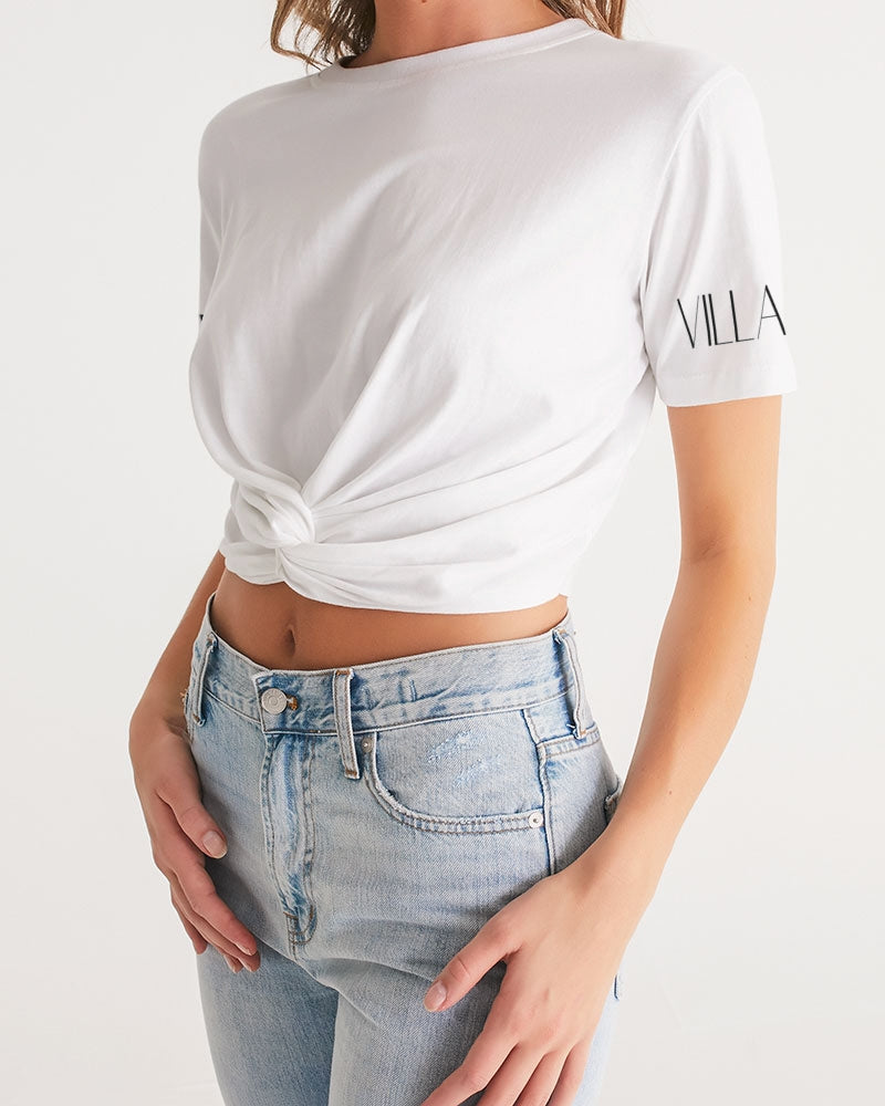 Villa Blvd Signature Twist-Front Cropped Tee