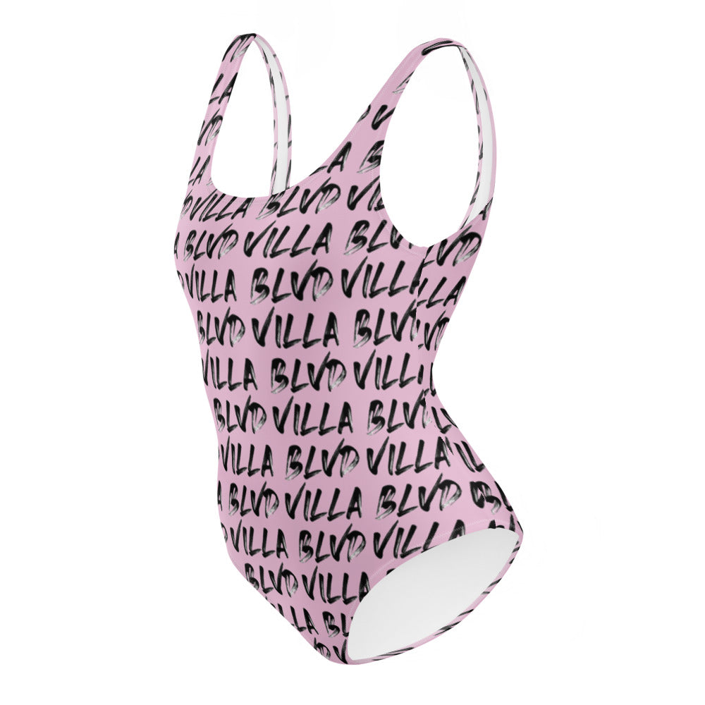 Villa Blvd Dripping One-Piece Swimsuit - Rosé