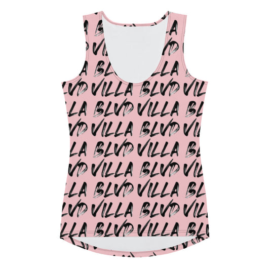 Villa Blvd Tank Top Dripping - Pink Silk