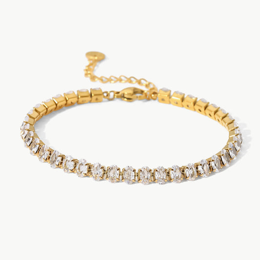 Villa Blvd 18K Gold Plated Tennis Bracelet