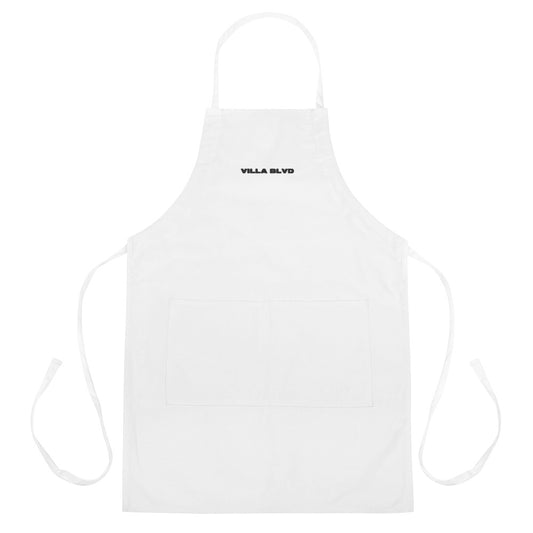 VILLA BLVD Embroidered Apron - WHITE