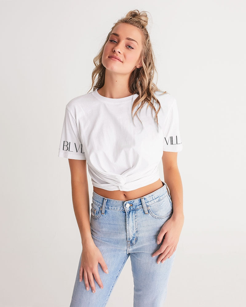 Villa Blvd Signature Twist-Front Cropped Tee