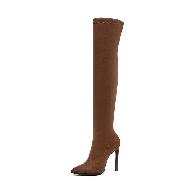 Villa Blvd Over The Knee Stretch Boots ☛ Multiple Colors Available ☚
