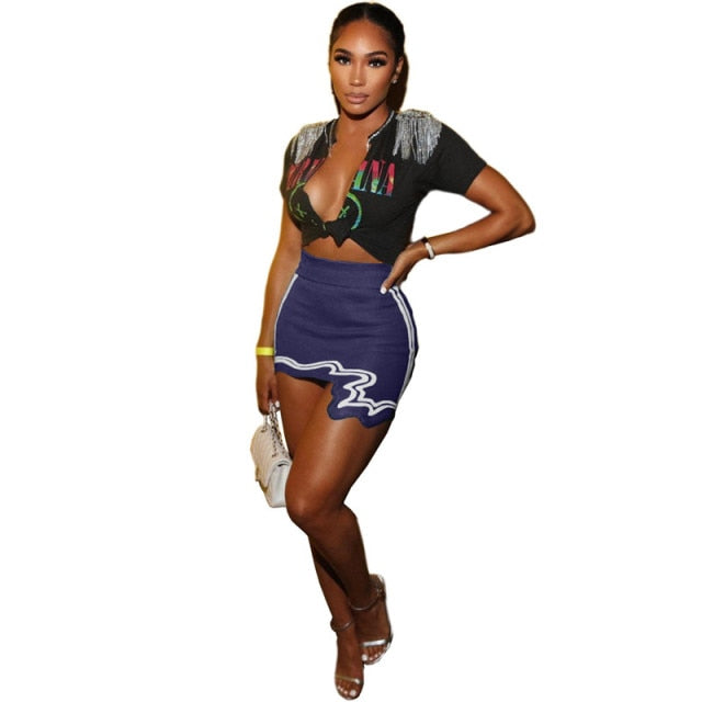 Villa Blvd Wavy Asymmetrical Skirt ☛ Multiple Colors Available ☚