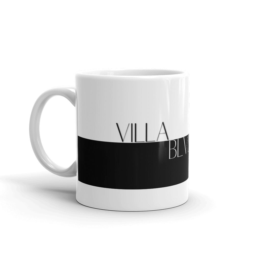 Villa Blvd White Glossy Mug