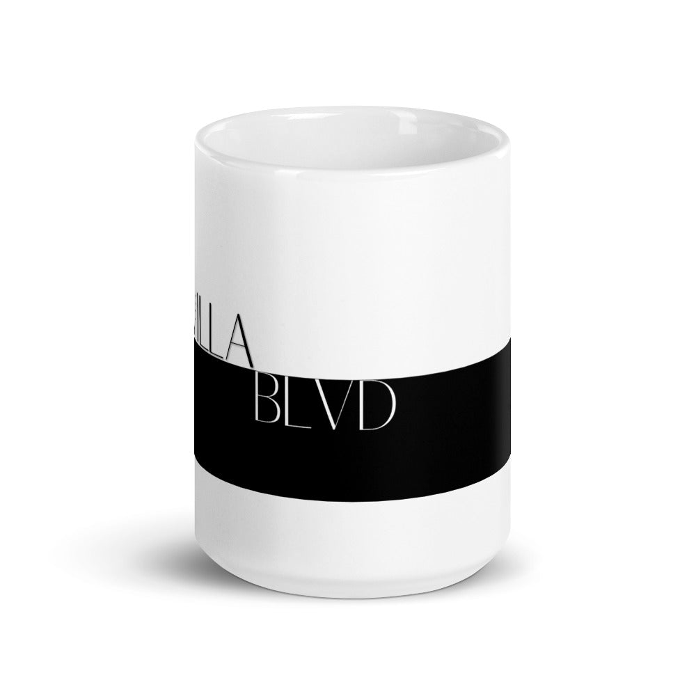 Villa Blvd White Glossy Mug
